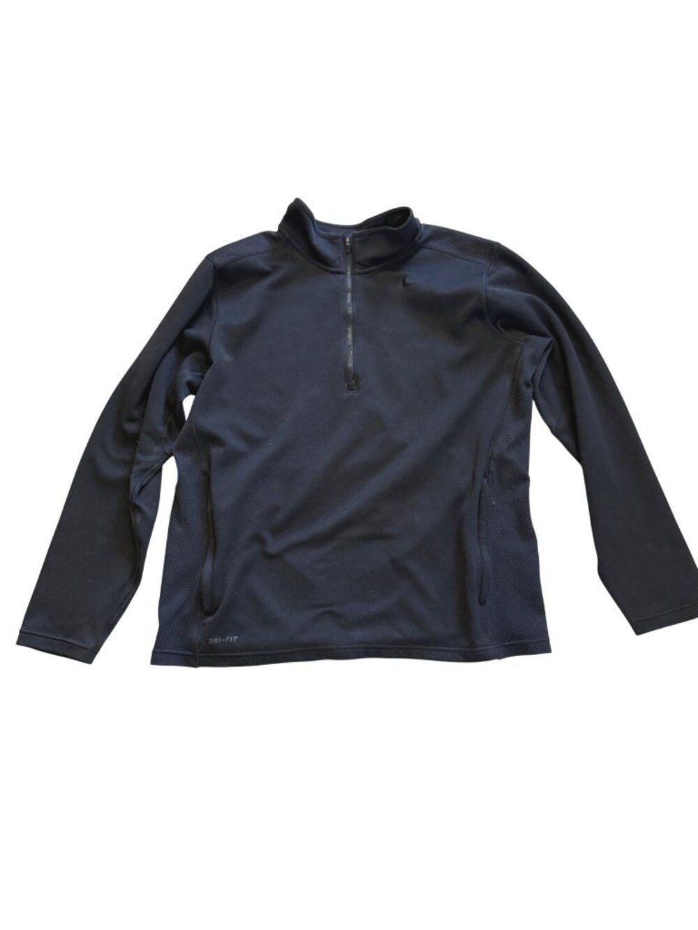 Nike Men's Black Dri-Fit 1/4 Zip Long Sleeve Pullover